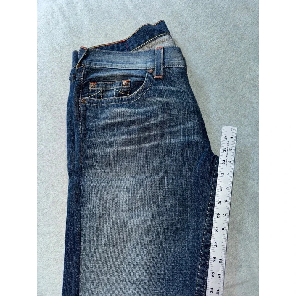 True Religion Jeans Men's‎ Bobby Blue Denim Straight Leg Stretch Size 38